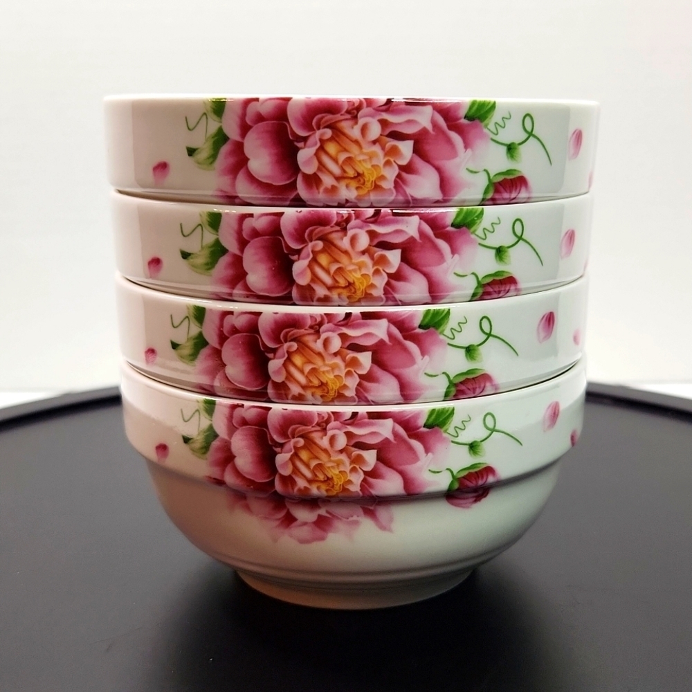 Peony Stacking Side Bowls Nesting Bowls, Set of 4